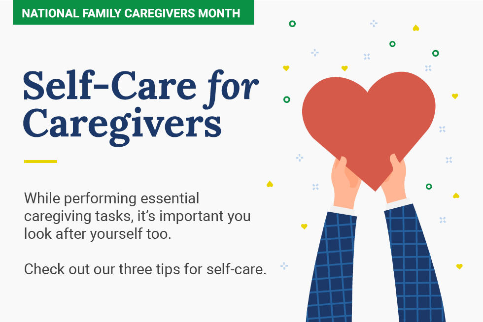 Self-care for caregivers blog header.